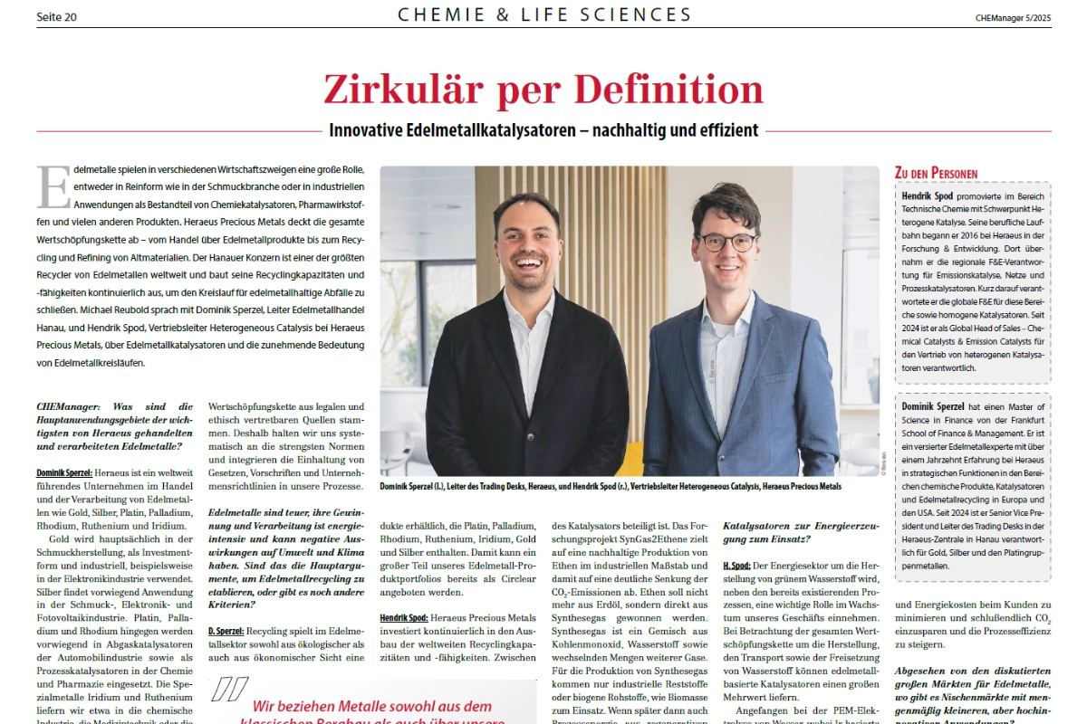 CHEManager: Zirkulär per Definition