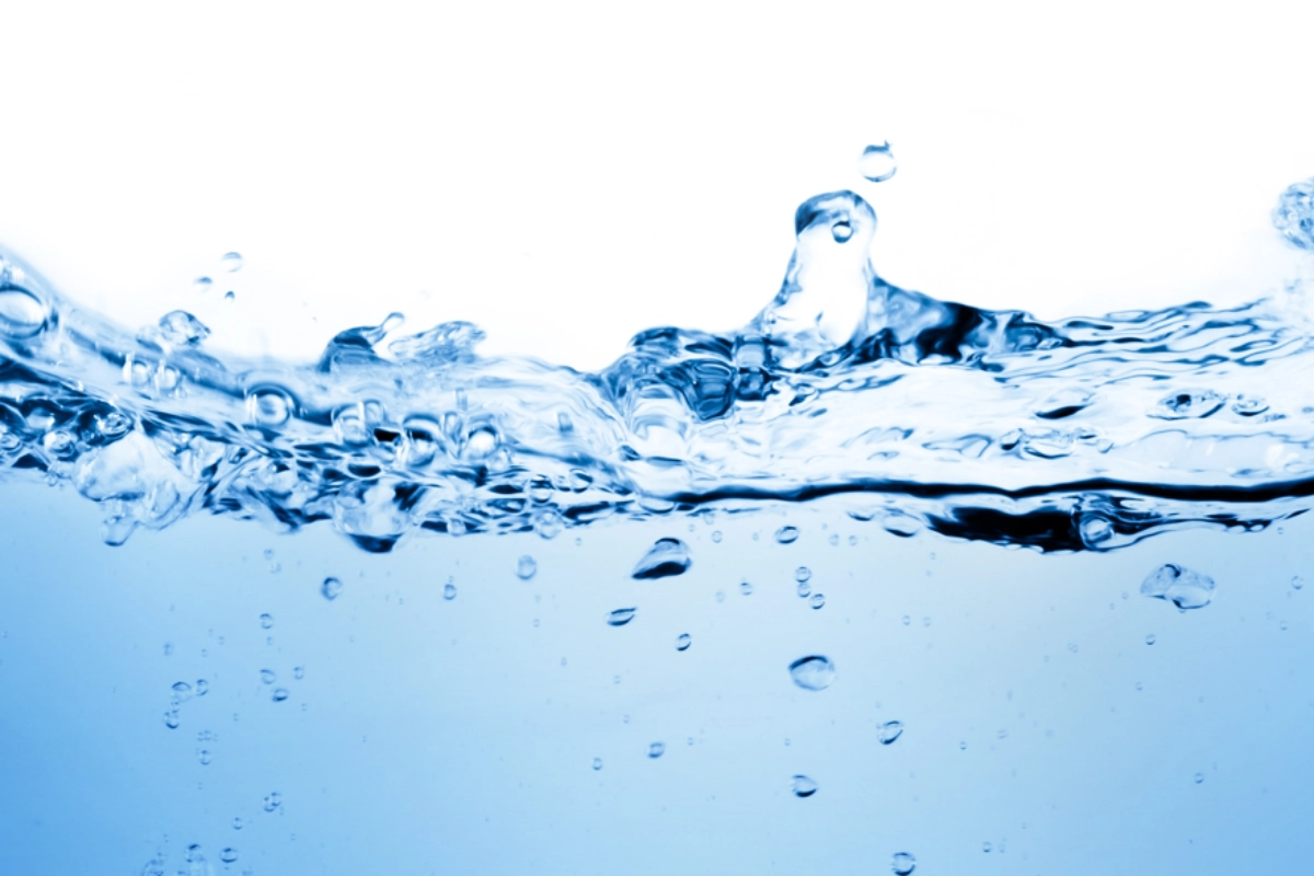 Water surface with bubbles