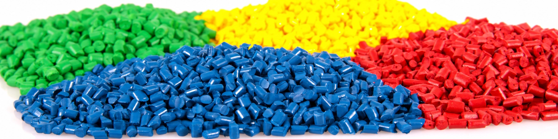 Multicolored plastic granules