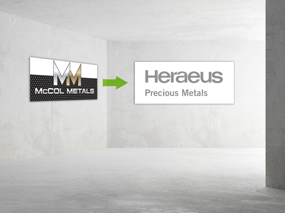 Inclusion of McCol Metals in the Heraeus Precious Metals brand