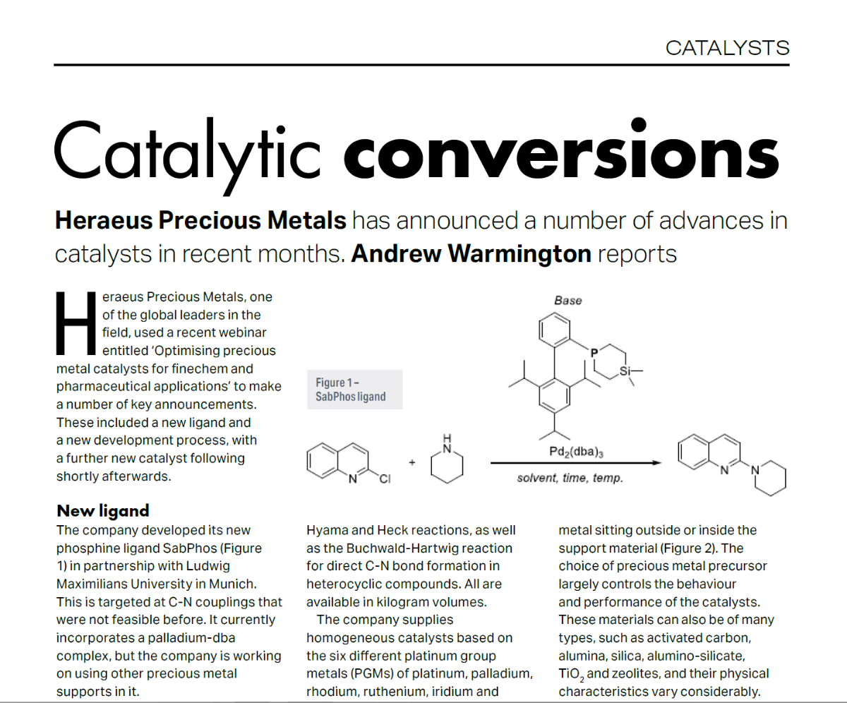 Specialty Chemicals Magazine: Catalytic Conversions