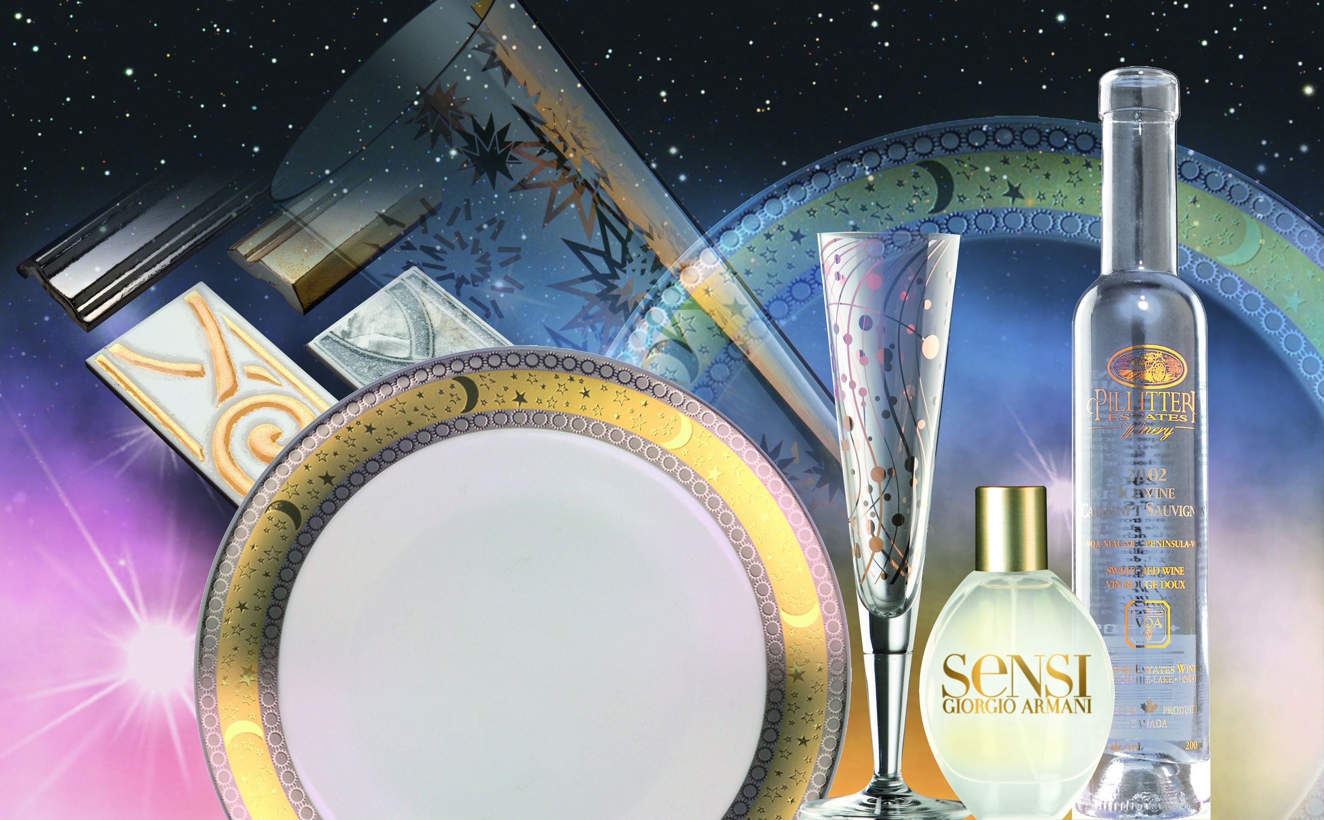 Example of a bright gold application