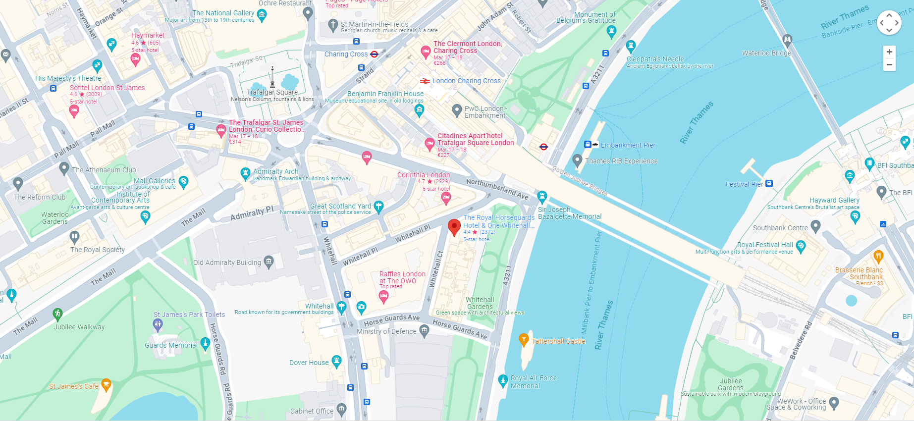  The Royal Horseguards Hotel 2 Whitehall Court London SW1A 2EJ